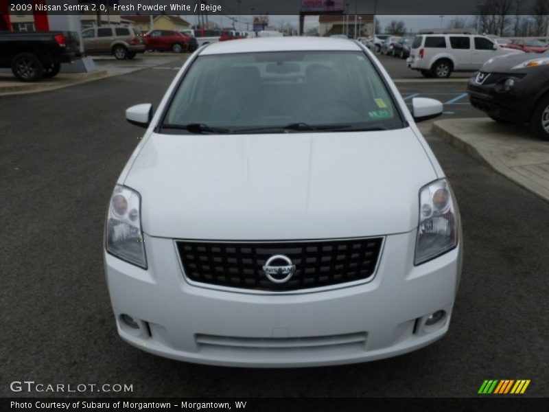 Fresh Powder White / Beige 2009 Nissan Sentra 2.0