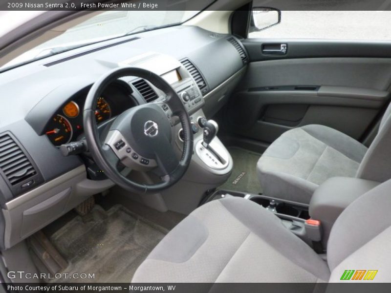 Fresh Powder White / Beige 2009 Nissan Sentra 2.0