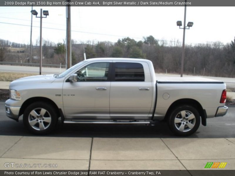 Bright Silver Metallic / Dark Slate/Medium Graystone 2009 Dodge Ram 1500 Big Horn Edition Crew Cab 4x4