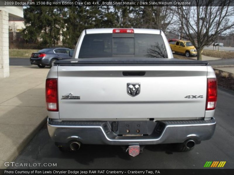 Bright Silver Metallic / Dark Slate/Medium Graystone 2009 Dodge Ram 1500 Big Horn Edition Crew Cab 4x4