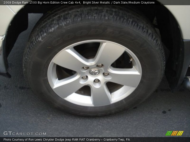 Bright Silver Metallic / Dark Slate/Medium Graystone 2009 Dodge Ram 1500 Big Horn Edition Crew Cab 4x4
