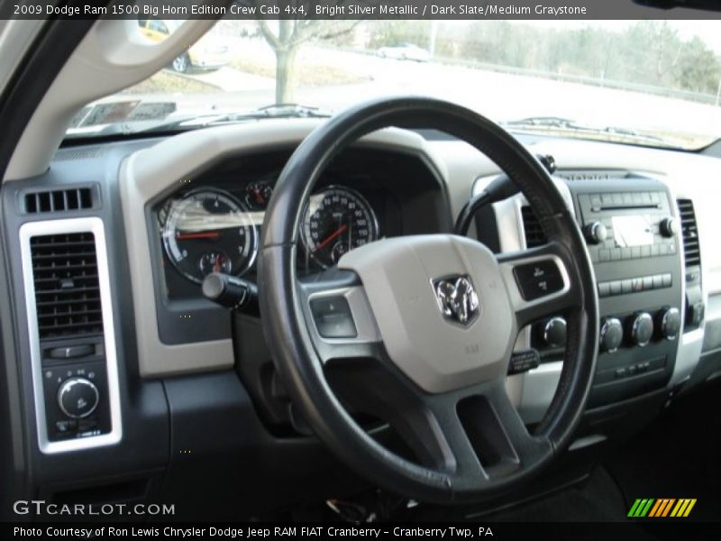 Bright Silver Metallic / Dark Slate/Medium Graystone 2009 Dodge Ram 1500 Big Horn Edition Crew Cab 4x4