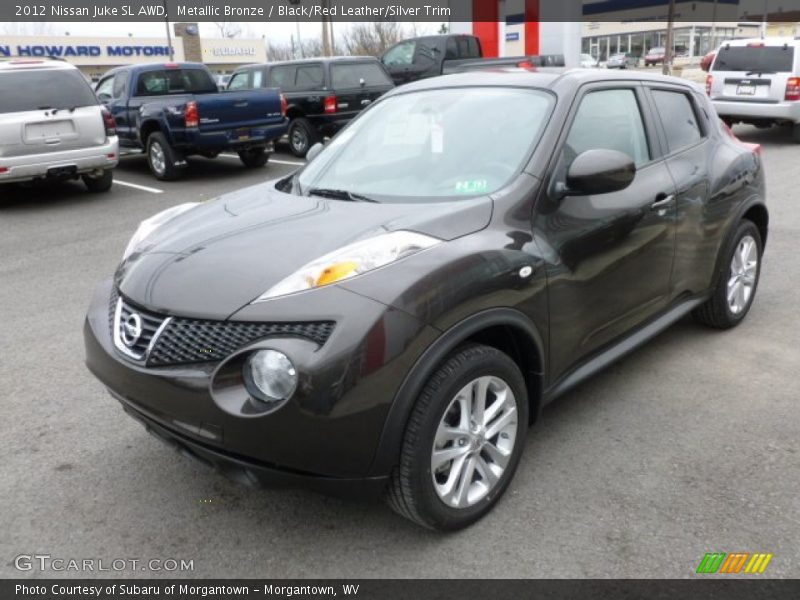 Metallic Bronze / Black/Red Leather/Silver Trim 2012 Nissan Juke SL AWD