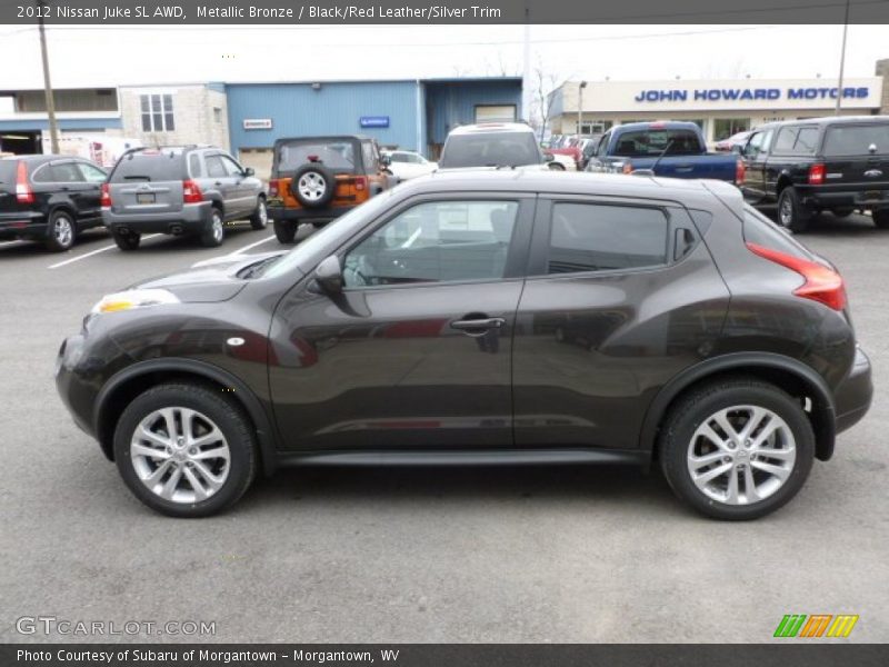 Metallic Bronze / Black/Red Leather/Silver Trim 2012 Nissan Juke SL AWD