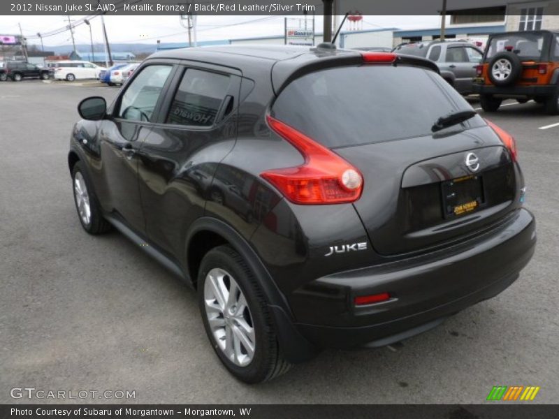 Metallic Bronze / Black/Red Leather/Silver Trim 2012 Nissan Juke SL AWD
