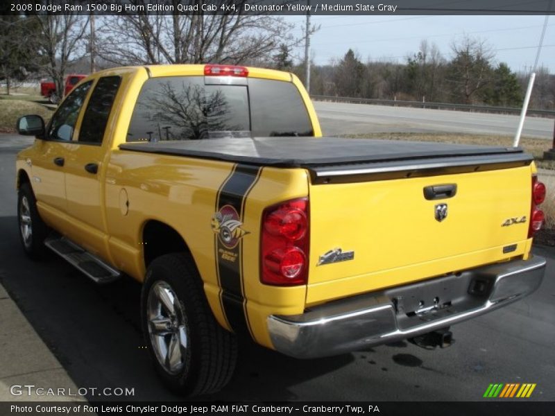 Detonator Yellow / Medium Slate Gray 2008 Dodge Ram 1500 Big Horn Edition Quad Cab 4x4
