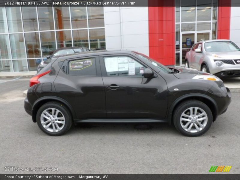 Metallic Bronze / Black/Red Leather/Silver Trim 2012 Nissan Juke SL AWD