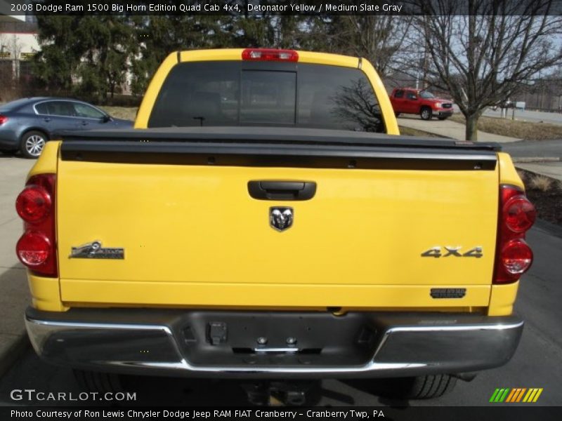 Detonator Yellow / Medium Slate Gray 2008 Dodge Ram 1500 Big Horn Edition Quad Cab 4x4