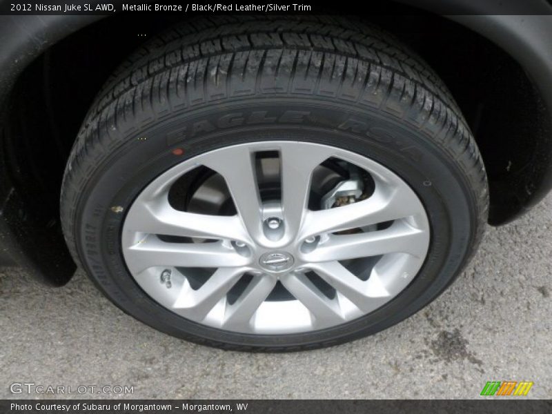 Metallic Bronze / Black/Red Leather/Silver Trim 2012 Nissan Juke SL AWD