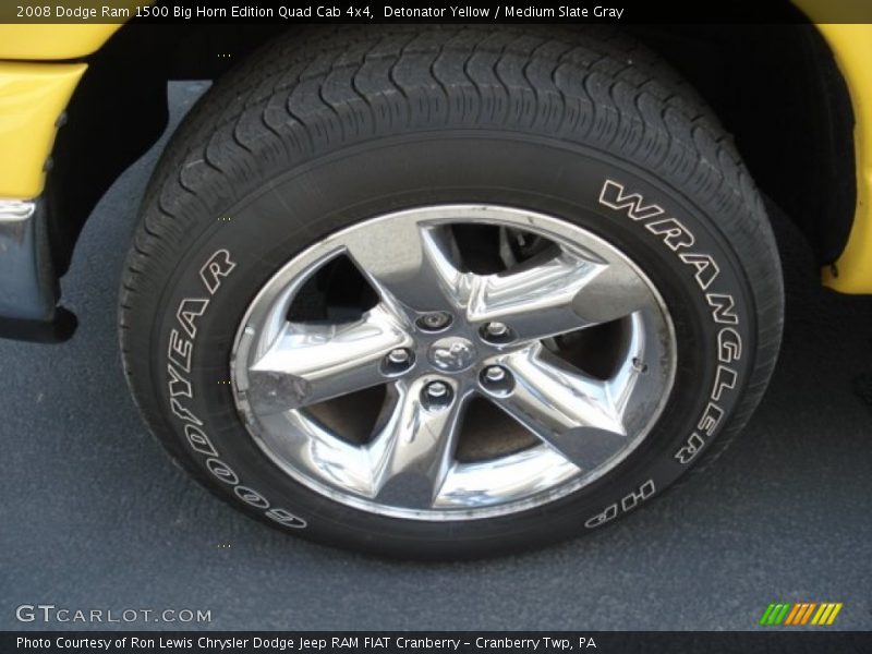 Detonator Yellow / Medium Slate Gray 2008 Dodge Ram 1500 Big Horn Edition Quad Cab 4x4