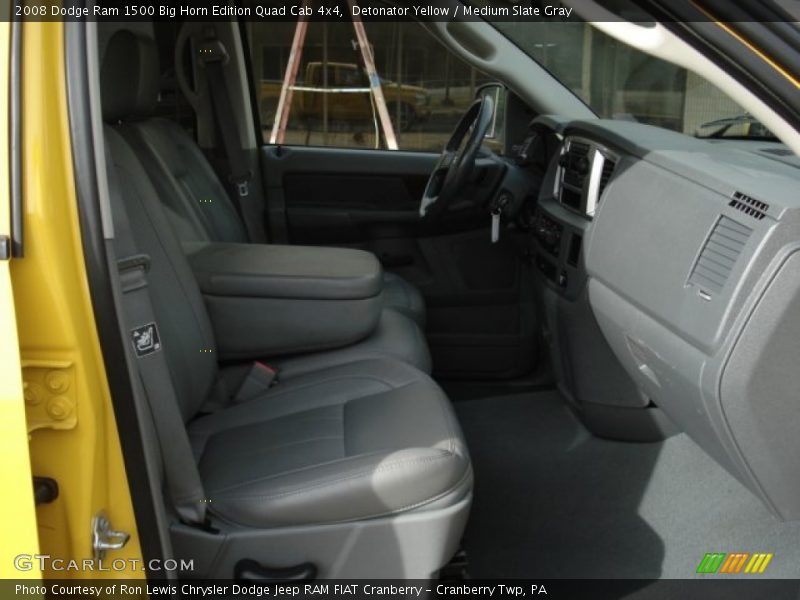 Detonator Yellow / Medium Slate Gray 2008 Dodge Ram 1500 Big Horn Edition Quad Cab 4x4