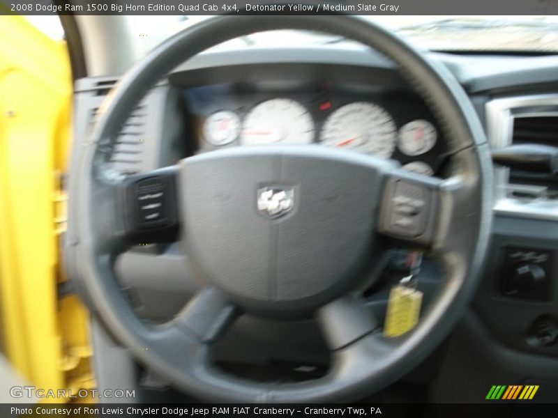 Detonator Yellow / Medium Slate Gray 2008 Dodge Ram 1500 Big Horn Edition Quad Cab 4x4