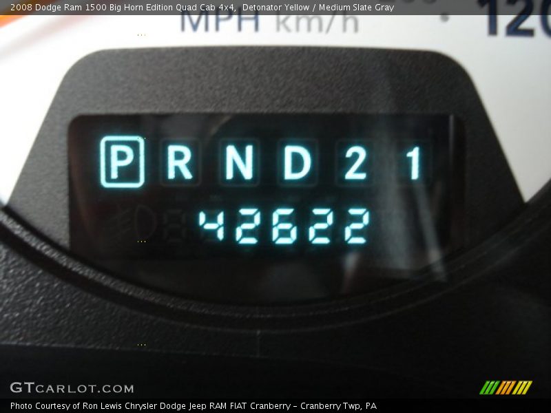 Detonator Yellow / Medium Slate Gray 2008 Dodge Ram 1500 Big Horn Edition Quad Cab 4x4