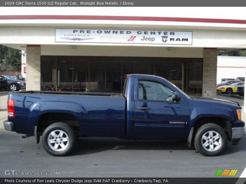 Midnight Blue Metallic / Ebony 2009 GMC Sierra 1500 SLE Regular Cab