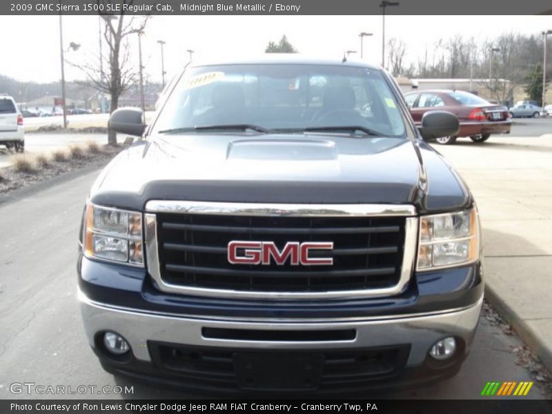 Midnight Blue Metallic / Ebony 2009 GMC Sierra 1500 SLE Regular Cab