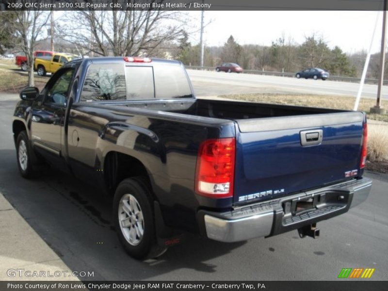 Midnight Blue Metallic / Ebony 2009 GMC Sierra 1500 SLE Regular Cab