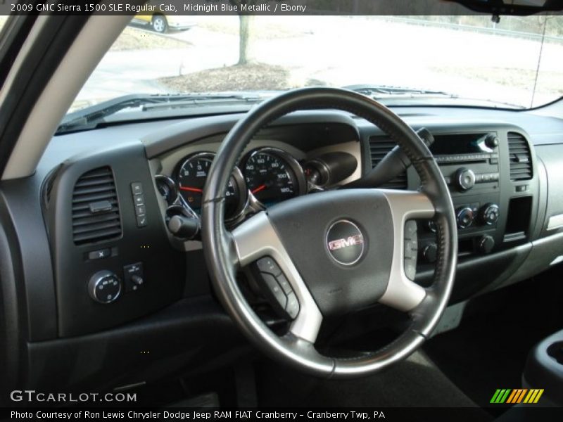 Midnight Blue Metallic / Ebony 2009 GMC Sierra 1500 SLE Regular Cab