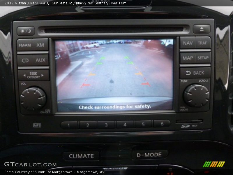 Gun Metallic / Black/Red Leather/Silver Trim 2012 Nissan Juke SL AWD
