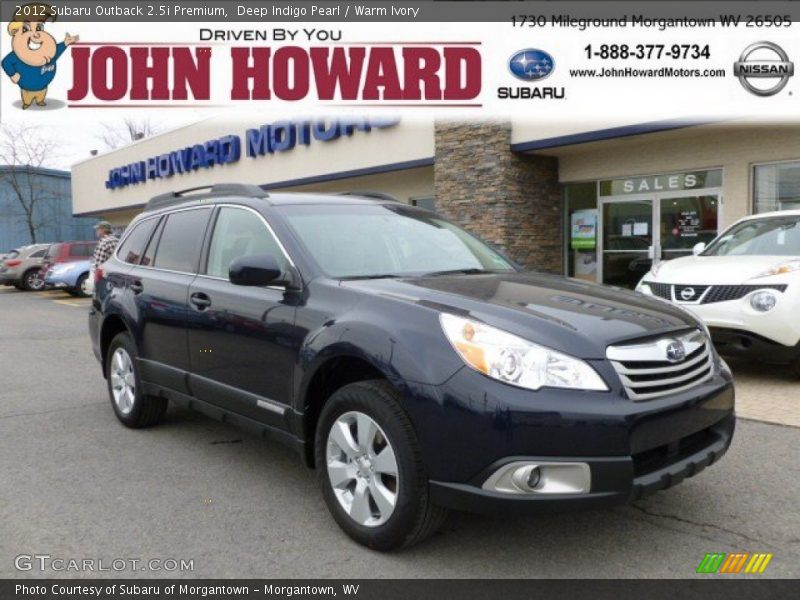 Deep Indigo Pearl / Warm Ivory 2012 Subaru Outback 2.5i Premium