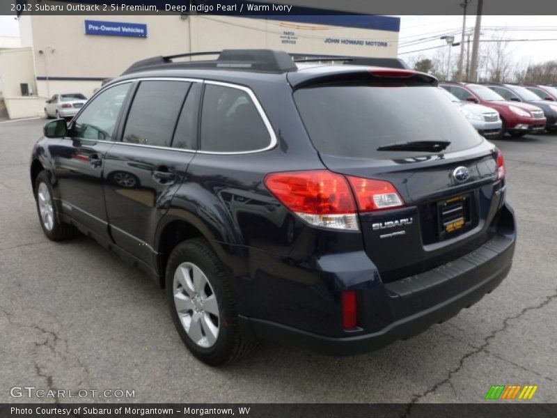 Deep Indigo Pearl / Warm Ivory 2012 Subaru Outback 2.5i Premium