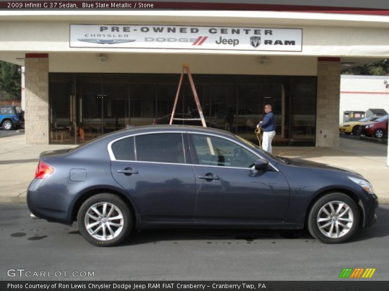 Blue Slate Metallic / Stone 2009 Infiniti G 37 Sedan