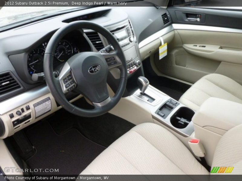 Deep Indigo Pearl / Warm Ivory 2012 Subaru Outback 2.5i Premium