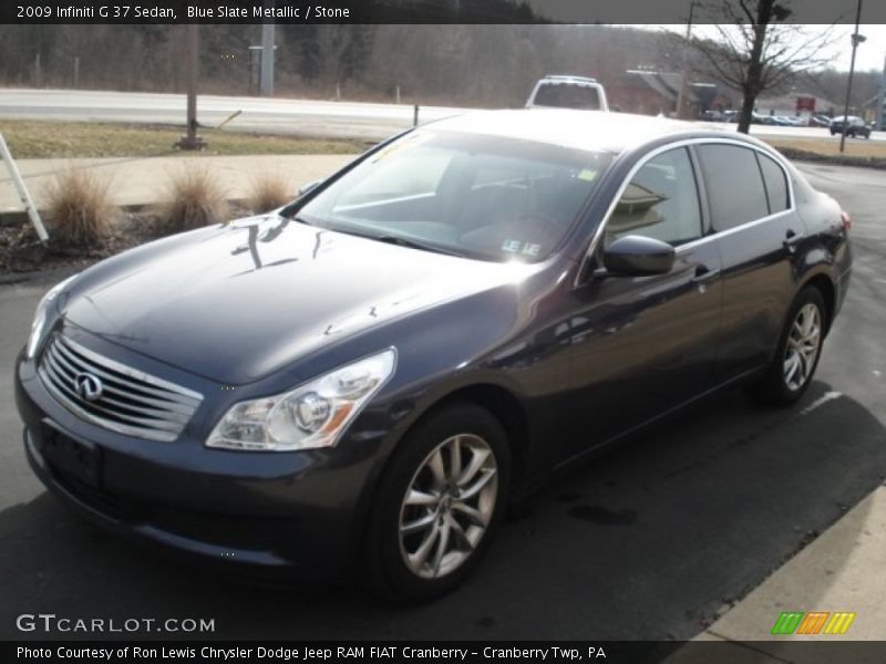 Blue Slate Metallic / Stone 2009 Infiniti G 37 Sedan
