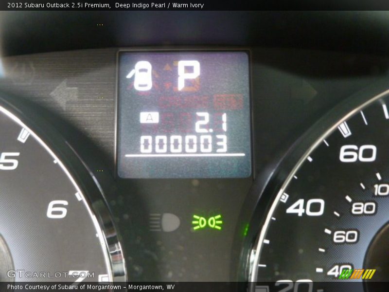 Deep Indigo Pearl / Warm Ivory 2012 Subaru Outback 2.5i Premium