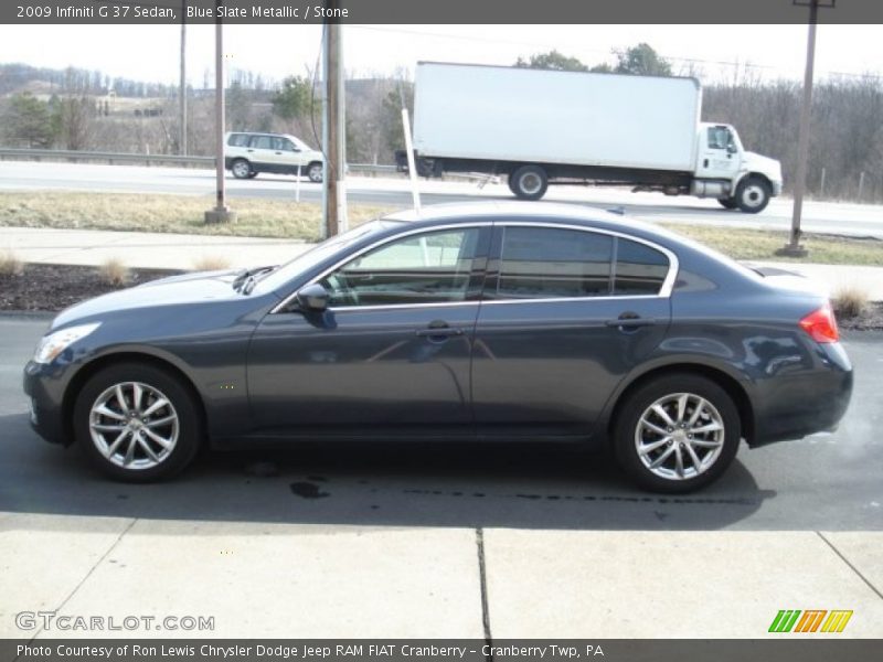 Blue Slate Metallic / Stone 2009 Infiniti G 37 Sedan