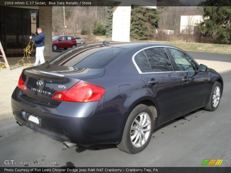 Blue Slate Metallic / Stone 2009 Infiniti G 37 Sedan