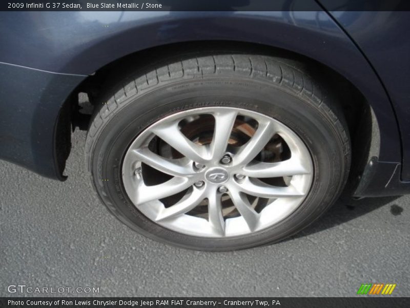 Blue Slate Metallic / Stone 2009 Infiniti G 37 Sedan