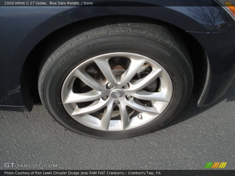 Blue Slate Metallic / Stone 2009 Infiniti G 37 Sedan