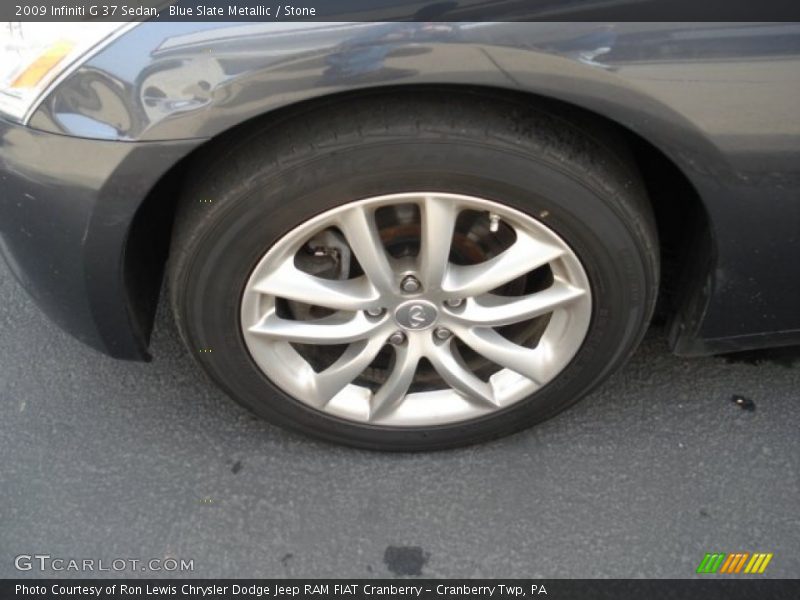 Blue Slate Metallic / Stone 2009 Infiniti G 37 Sedan