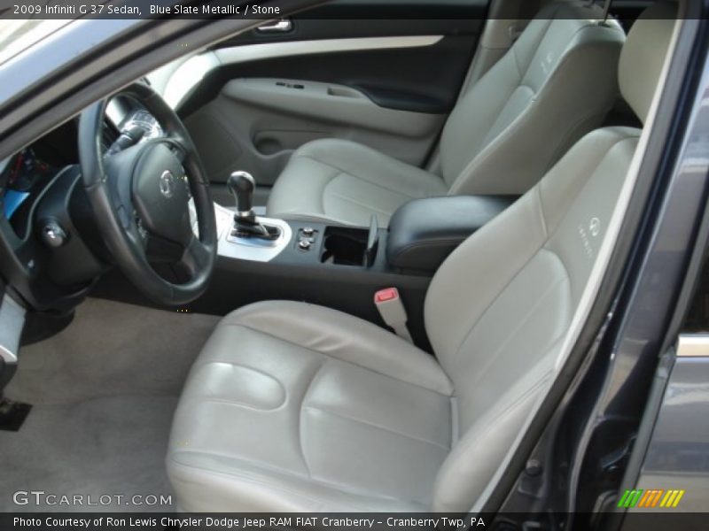 Blue Slate Metallic / Stone 2009 Infiniti G 37 Sedan