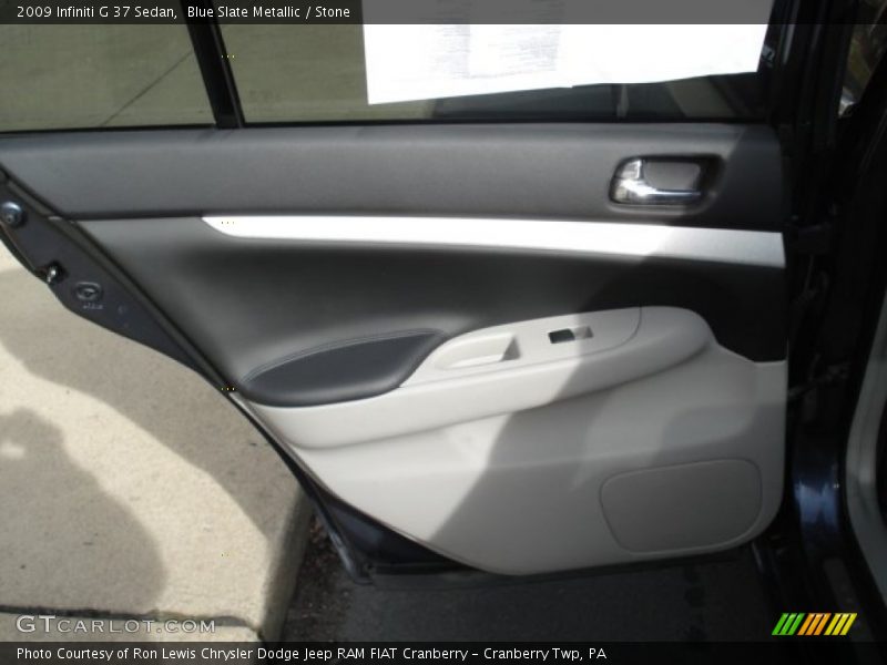 Blue Slate Metallic / Stone 2009 Infiniti G 37 Sedan
