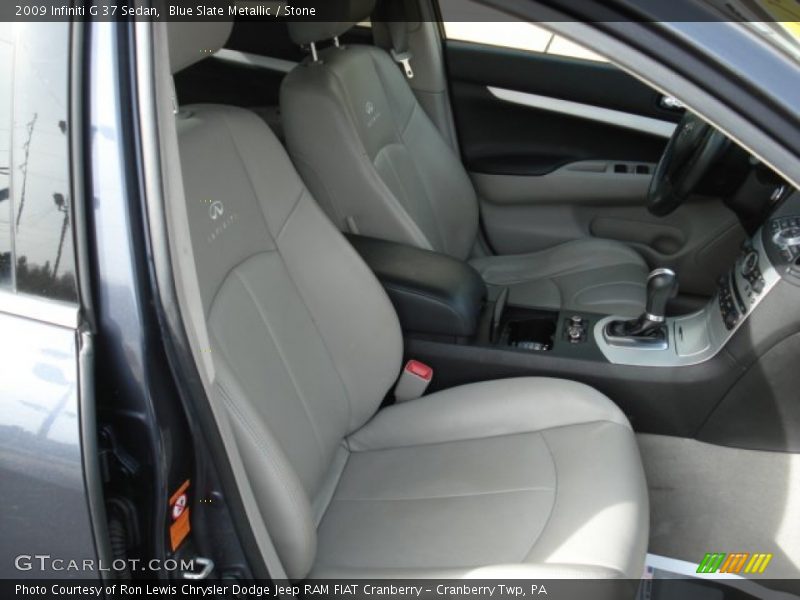 Blue Slate Metallic / Stone 2009 Infiniti G 37 Sedan