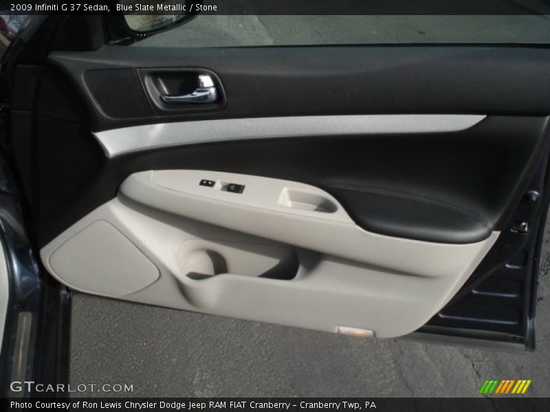 Blue Slate Metallic / Stone 2009 Infiniti G 37 Sedan