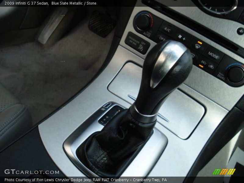 Blue Slate Metallic / Stone 2009 Infiniti G 37 Sedan