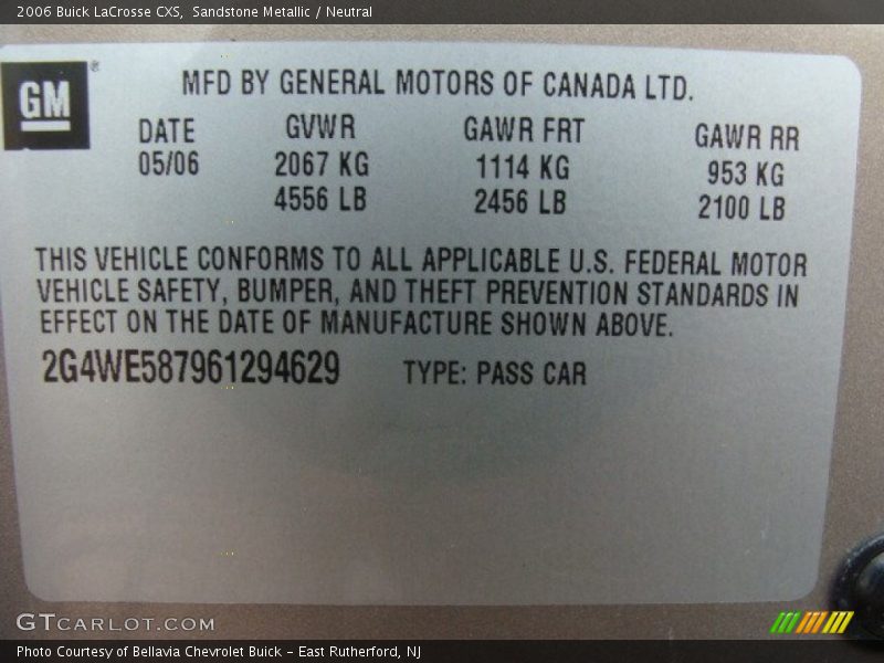 Sandstone Metallic / Neutral 2006 Buick LaCrosse CXS