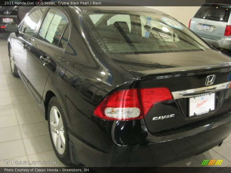 Crystal Black Pearl / Black 2011 Honda Civic LX-S Sedan