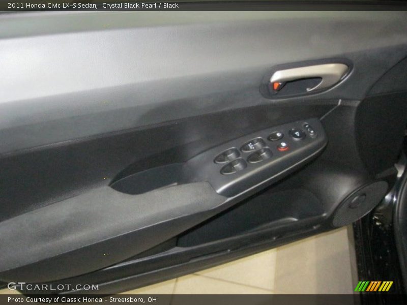 Crystal Black Pearl / Black 2011 Honda Civic LX-S Sedan