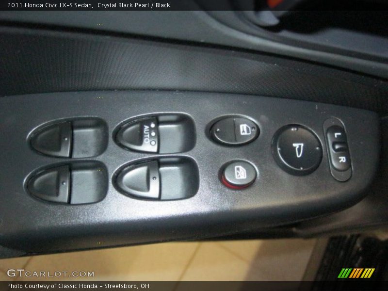 Crystal Black Pearl / Black 2011 Honda Civic LX-S Sedan