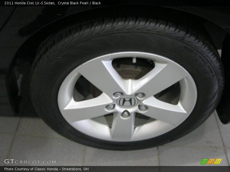 Crystal Black Pearl / Black 2011 Honda Civic LX-S Sedan