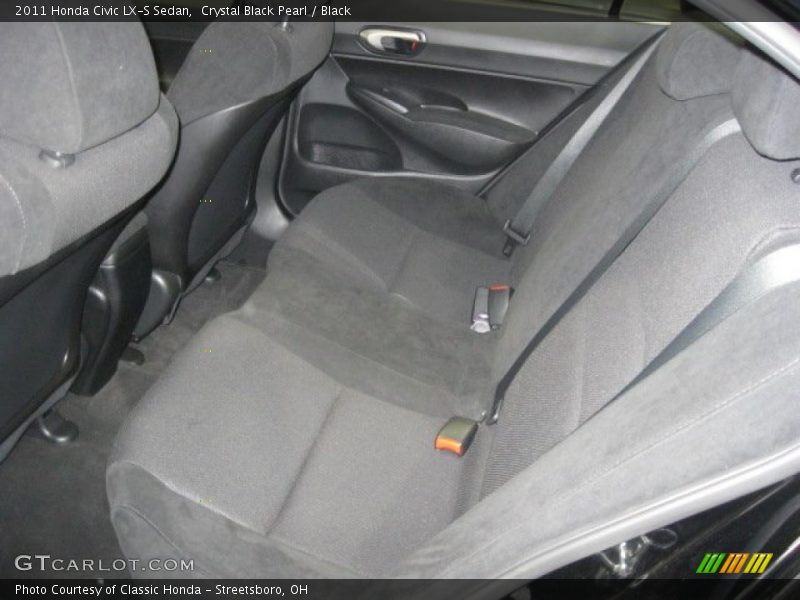 Crystal Black Pearl / Black 2011 Honda Civic LX-S Sedan