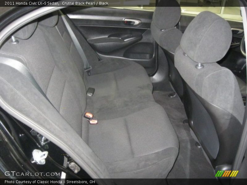 Crystal Black Pearl / Black 2011 Honda Civic LX-S Sedan