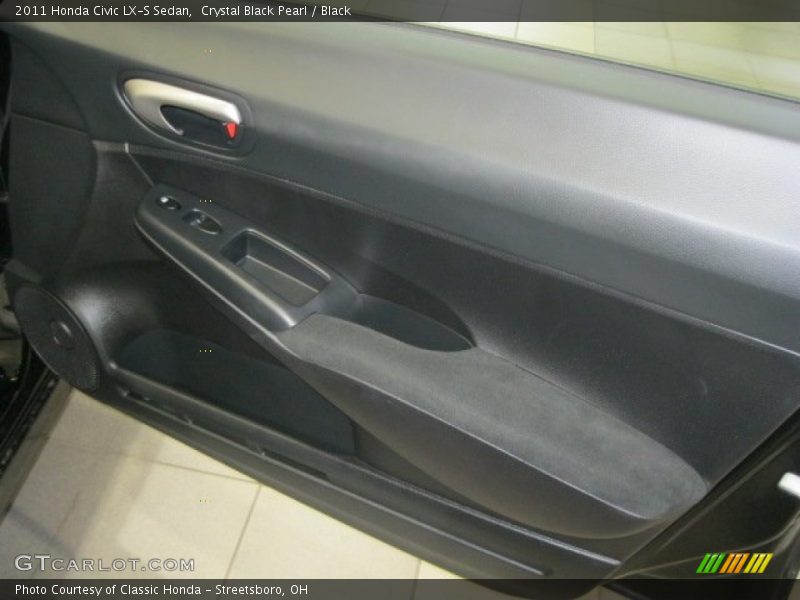 Crystal Black Pearl / Black 2011 Honda Civic LX-S Sedan