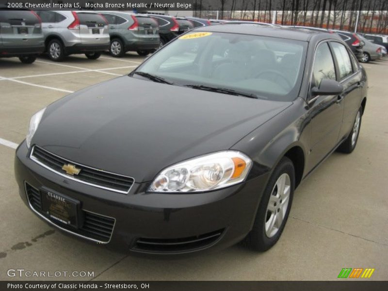 Mocha Bronze Metallic / Neutral Beige 2008 Chevrolet Impala LS