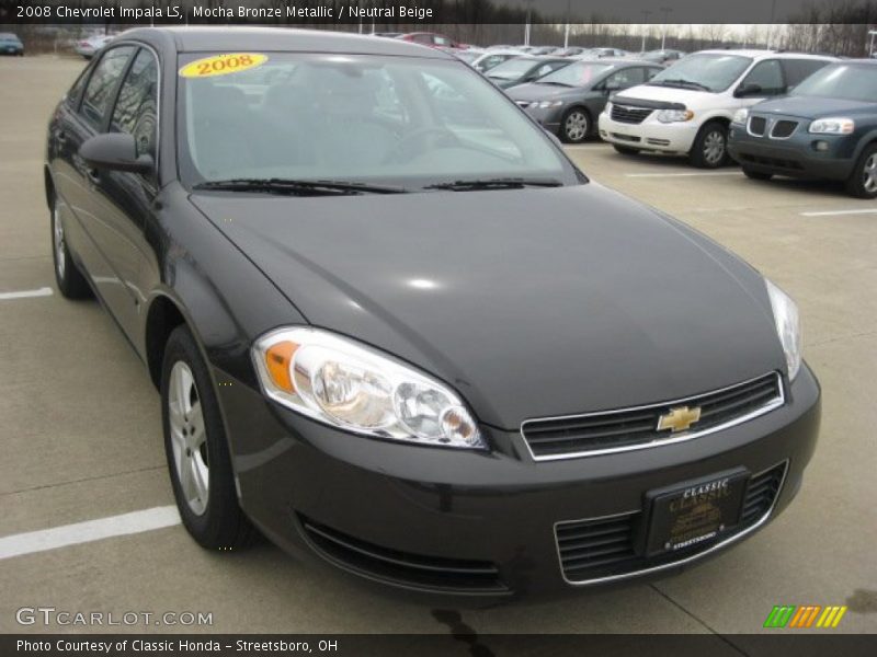 Mocha Bronze Metallic / Neutral Beige 2008 Chevrolet Impala LS