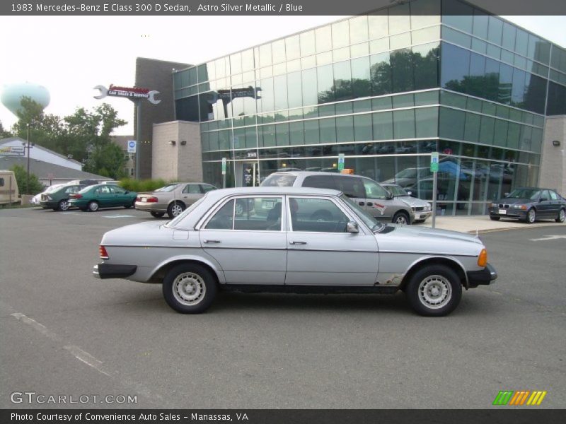 Astro Silver Metallic / Blue 1983 Mercedes-Benz E Class 300 D Sedan