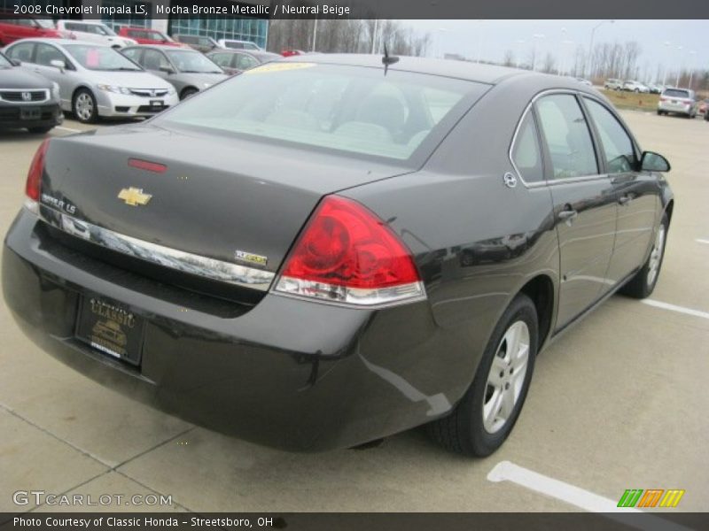 Mocha Bronze Metallic / Neutral Beige 2008 Chevrolet Impala LS